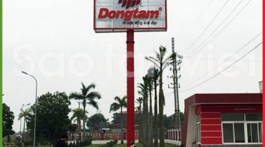 Pano - Chữ Tole - Mặt mica dán decal 3M - Led module phát sáng (Dong Tam HD)