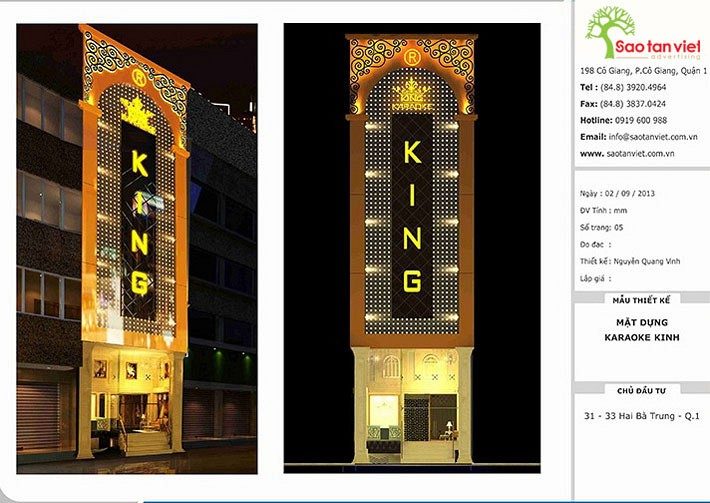 CÔNG TRÌNH MẶT DỰNG KARAOKE KING