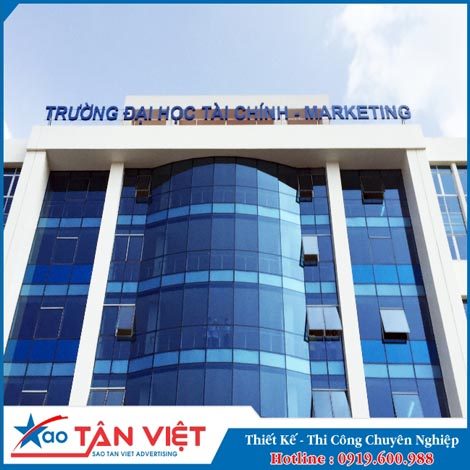 Chữ Aluminium toàn phần Led phát sáng (Trường ĐH Marketing)