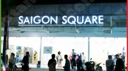 Chữ inox làm hộp nổi - Đèn Led (SAIGON SQUARE)