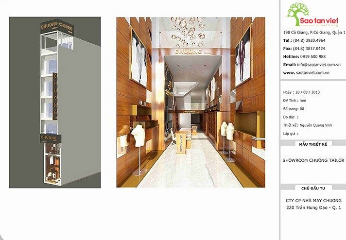 CÔNG TRÌNH SHOW ROOM NHÀ MAY CHƯƠNG