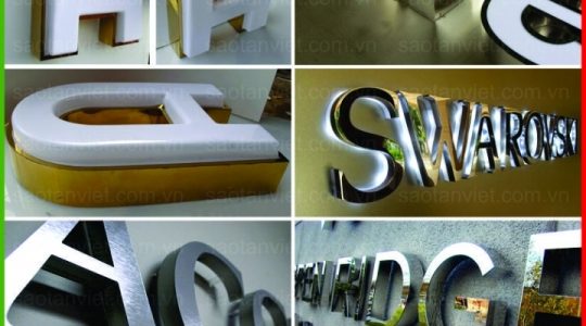 chữ inox - chữ nổi 3D - chữ mica - chữ nổi có đèn