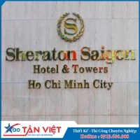 Chữ Inox Vàng Làm Hộp Nổi (Sheraton Hotel)